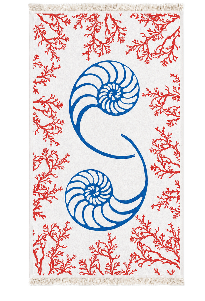 Turkish Beach Towel – Coral Reef Shell